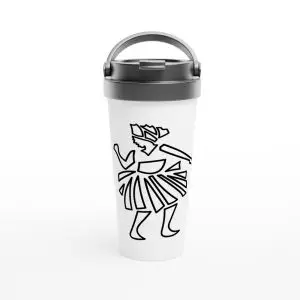 Dancer White 15oz Stainless Steel Travel Mug
