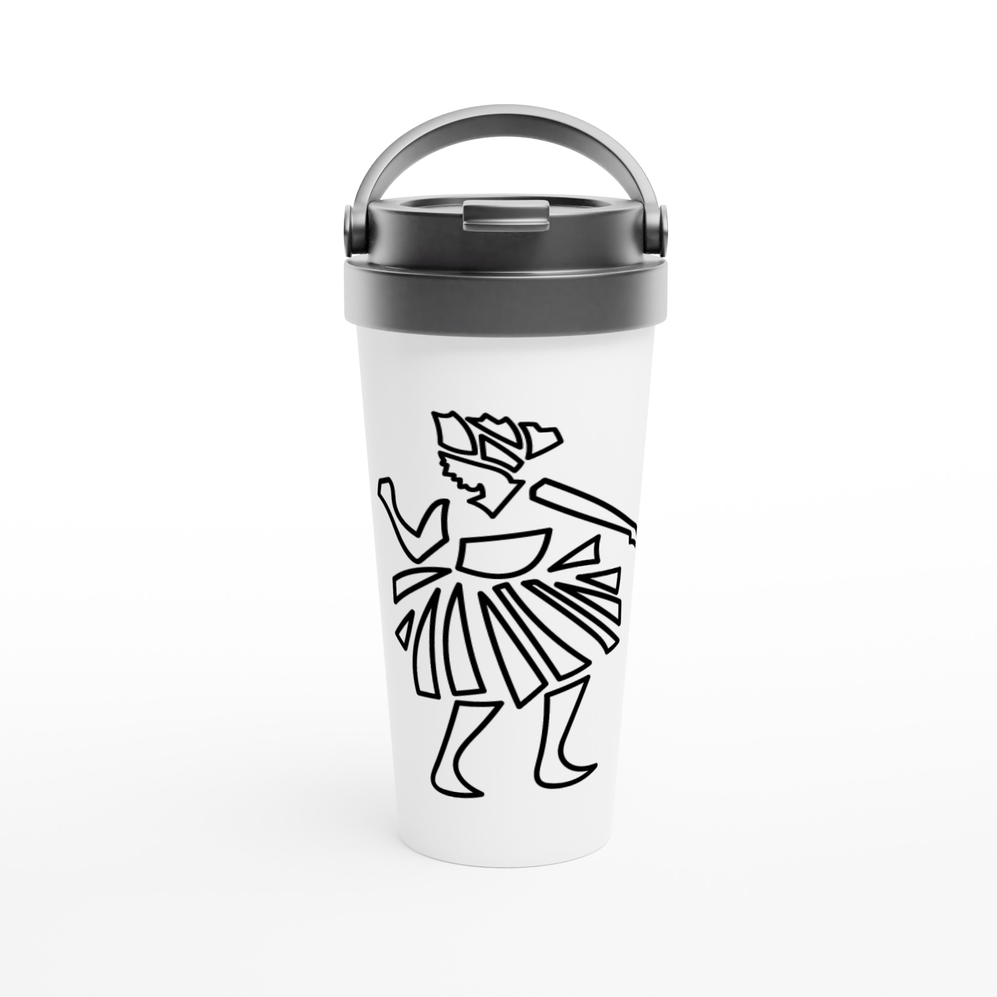 Dancer White 15oz Stainless Steel Travel Mug